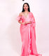 Coral Pink One Minute Satin saree