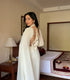 Egg Shell Pearl Hand Embroidery Georgette One Minute Saree