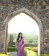 Unstitched Heliotrope Georgette Saree