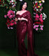 Red Wine Filmfare Sequence Saree