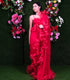 Ruby Red Frill Saree
