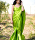 Neon Green One Minute Satin Saree