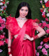 Love Red Satin Frill Stitched Blouse