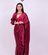 Unstitched Valentine Red Satin Saree