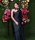 Unstitched Black Forest Satin Saree