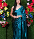unstitched Emerald Satin Saree