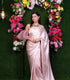 Unstitched Rose Gold Satin Saree