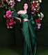 Unstitched Green Tea Satin Saree