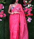 Hot Pink Organza One Minute Saree