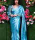 Aladin Blue One Minute Satin Saree