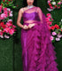 Wine Oscar Frill Saree