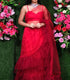 Red omre Oscar Frill Saree
