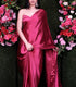 Strawberry One Minute Satin saree