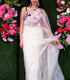 Unstitched Pearl Organza Saree