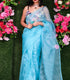 Unstitched FaceBook Organza Saree