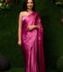 Onion Pink One Minute Satin Saree