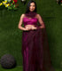 Wine Mesh One Minute Saree