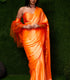 Neon Orange Fire Saree