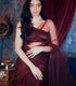 Brown Mesh Satin Stitched Blouse