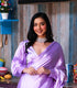 Lavender Satin Stitched Blouse