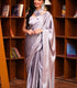 Unstitched Mauve Satin Saree