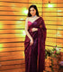 Unstitched Wine Filmfare Sequence Saree
