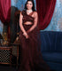 Unstitched Brown Mesh Saree