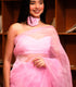 Pink organza Rose Stitched Blouse