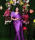 Orchid mulberry One Minute satin Saree