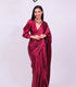 Valentine Red One Minute Satin Saree