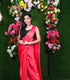 Red One Minute Satin Saree